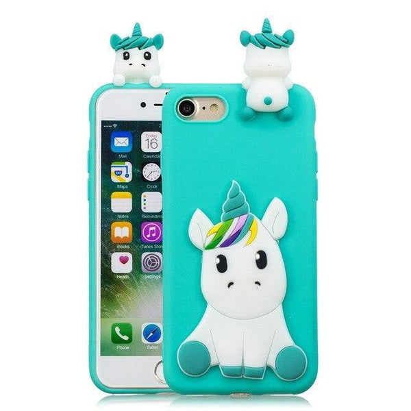 Blue Unicorn iPhone Case